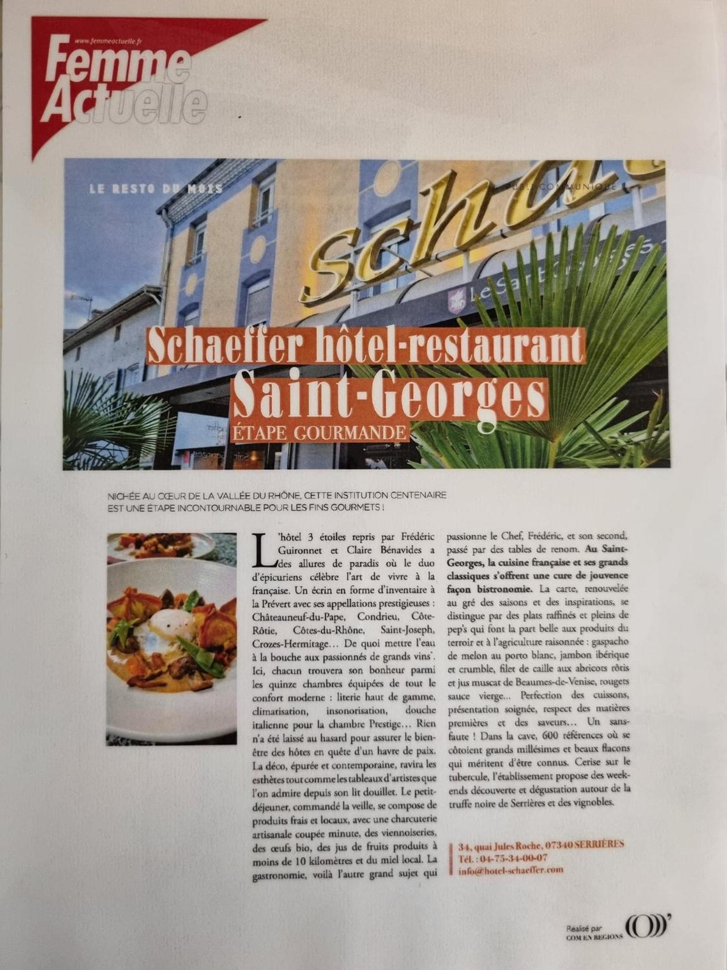 Logis Schaeffer- Restaurant Le Saint Georges Hotel 3*